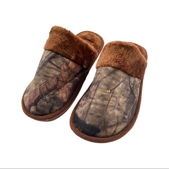 Mossy Oak Men's Camouflage Plush-Trim Scuff Slippers • Size M • NWT - Picture 3 of 7